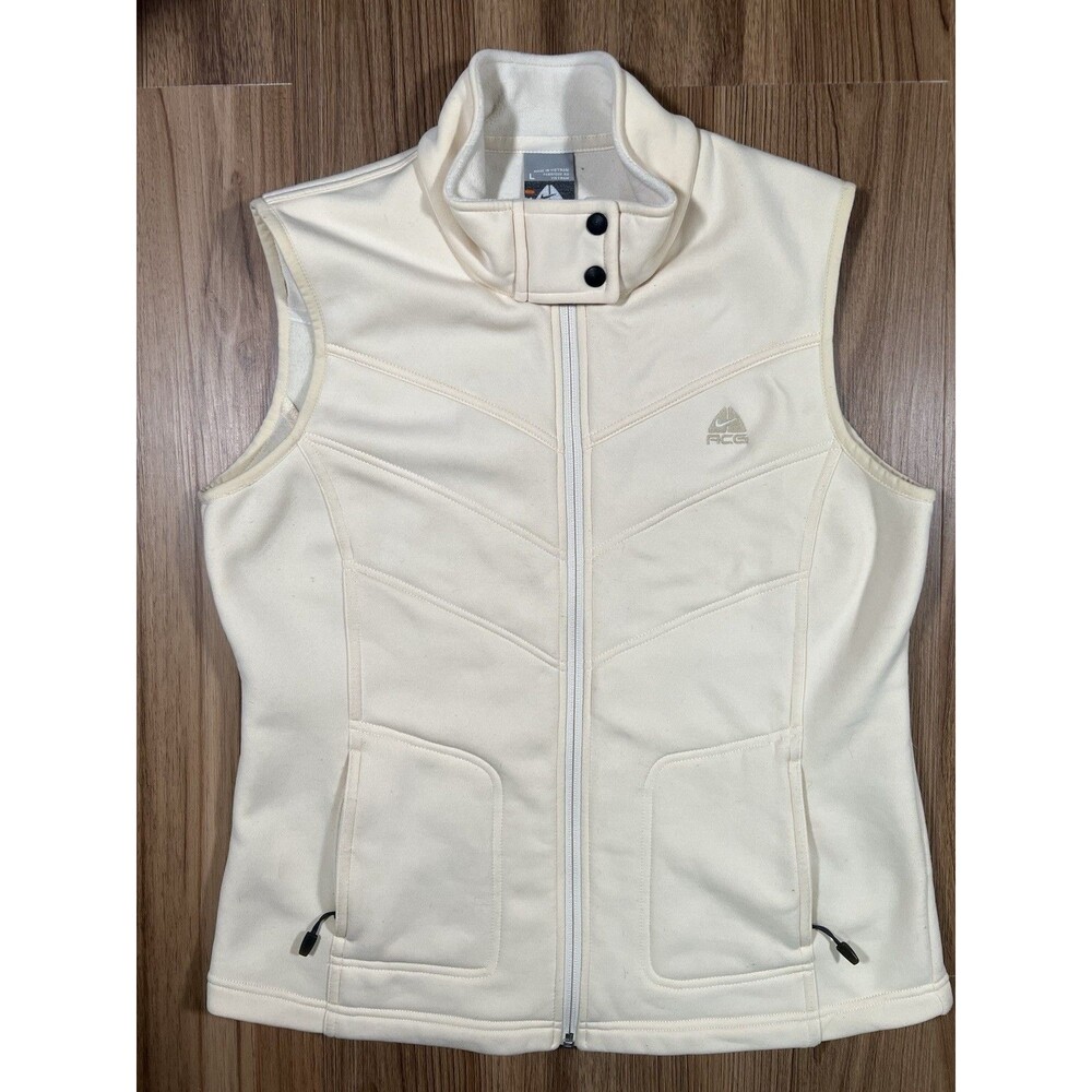Nike ACG Fleece Vest Vintage Womens Size Large Cream